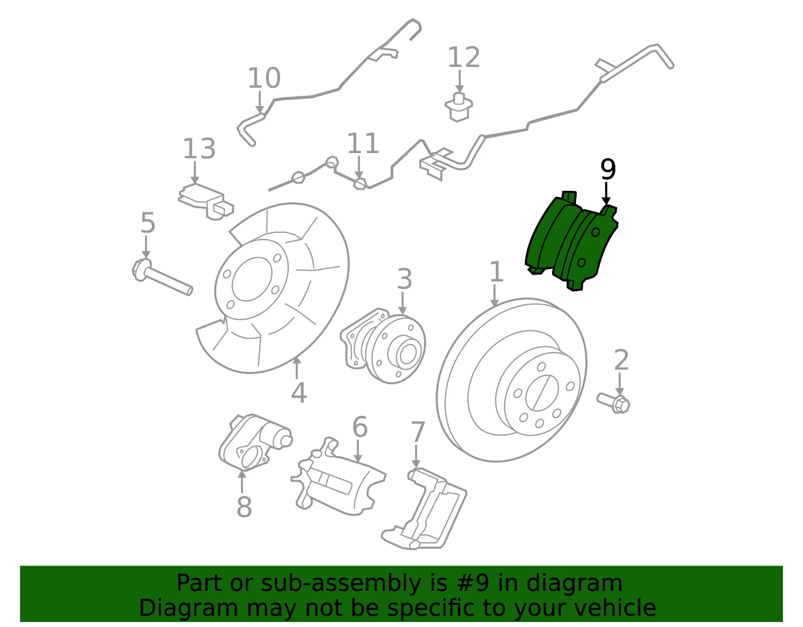 Disc Brake Pad Set - Volvo (32373181) - view 3