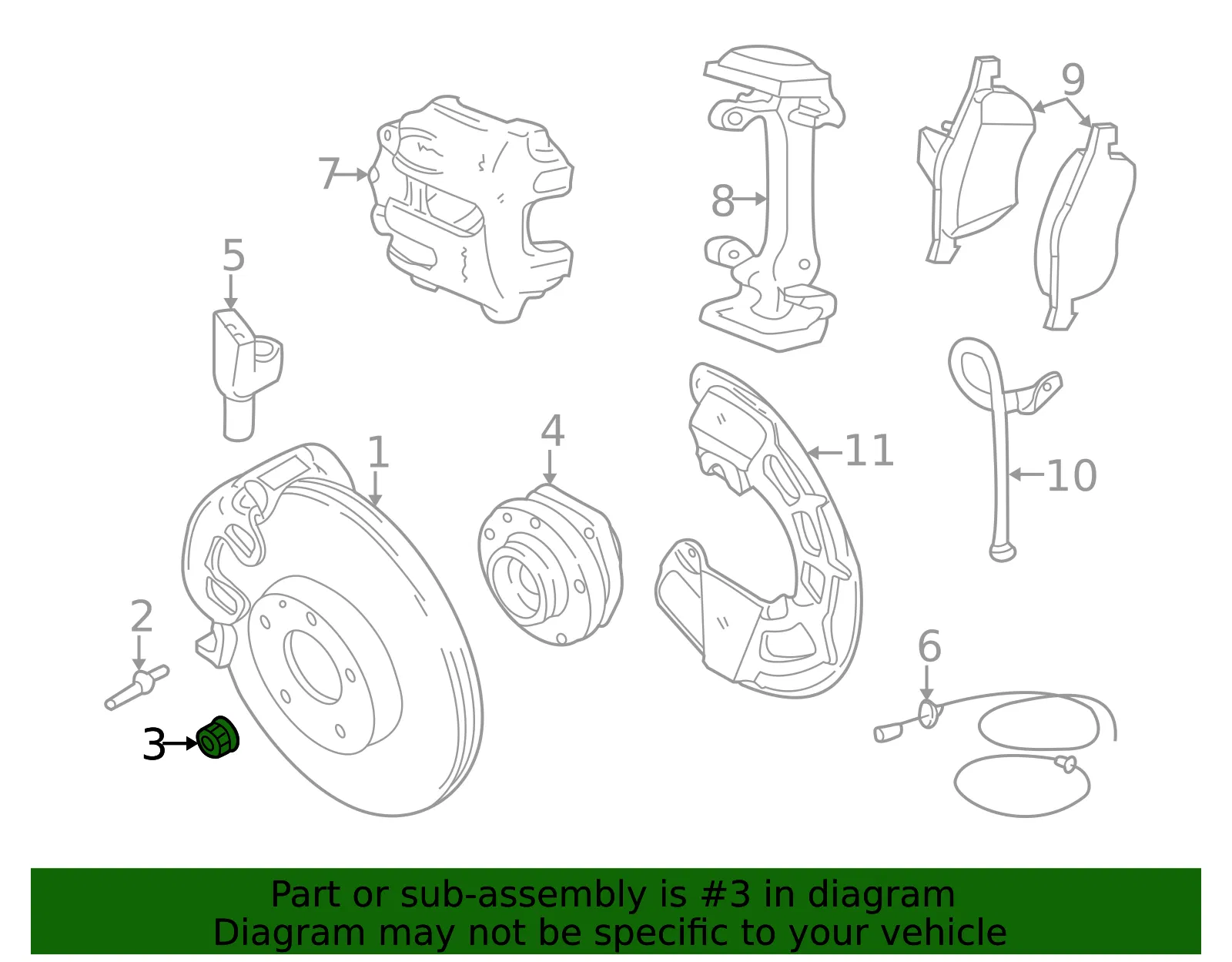 Rotor Lock Nut - Volvo (3546510) - view 2