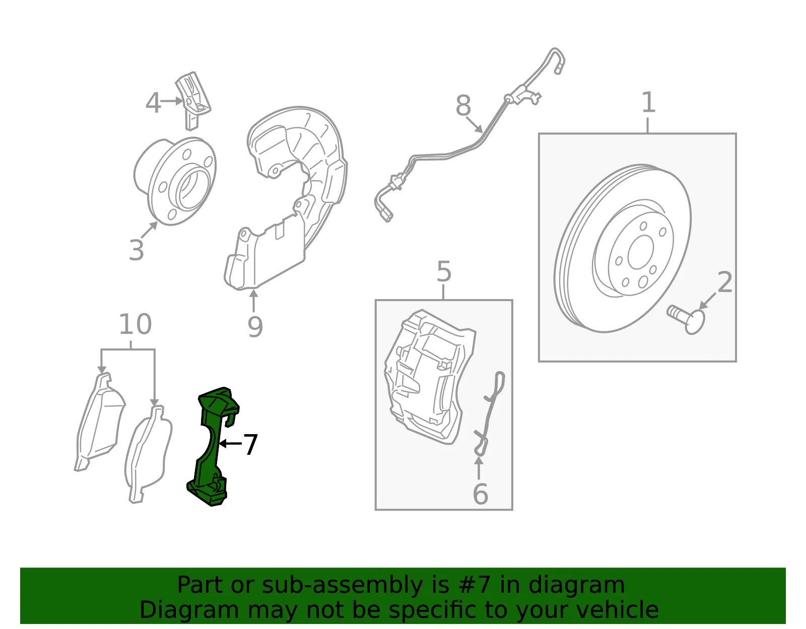 Caliper Support - Volvo (36012488) - view 3