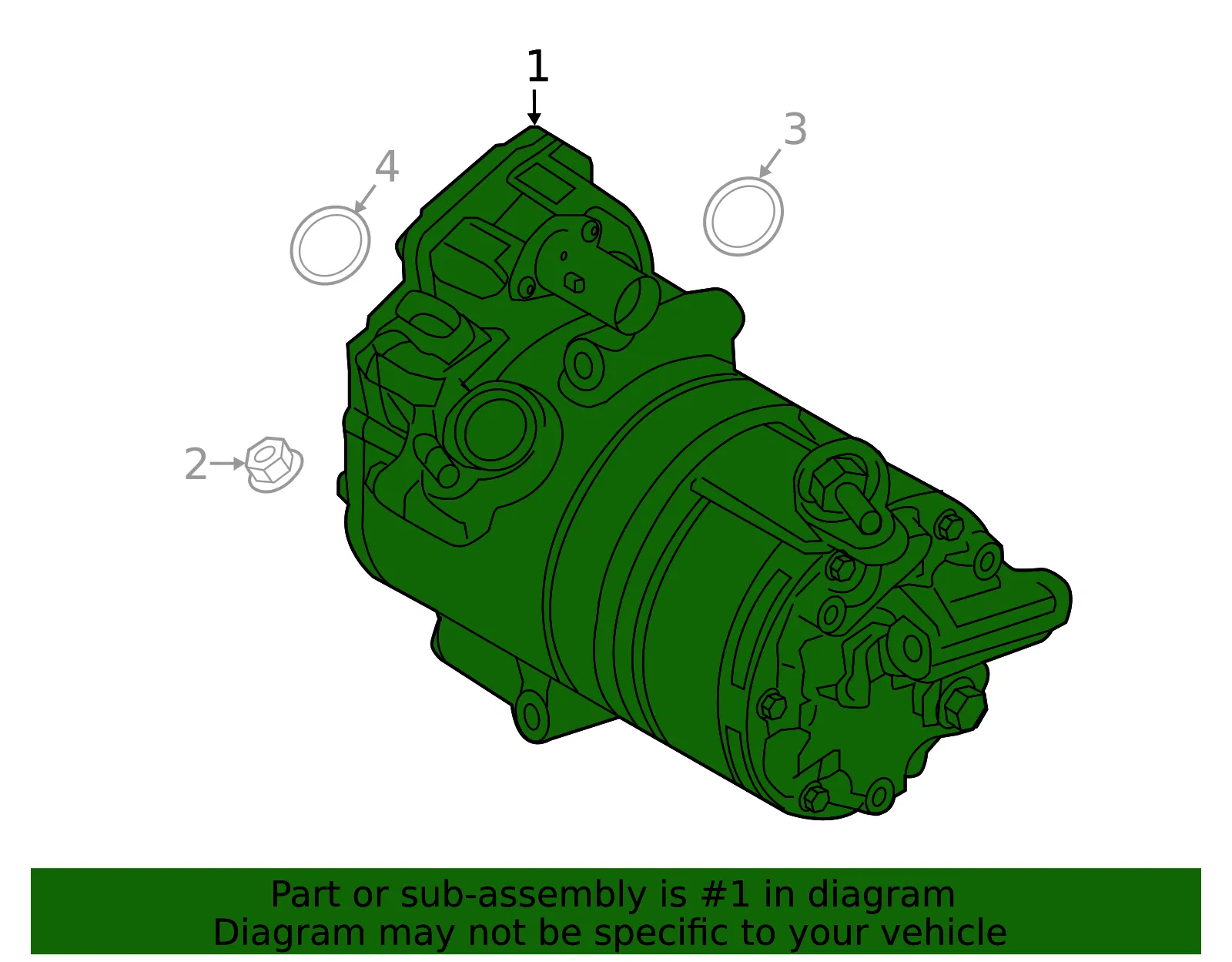 A/C Compressor - Volvo (36013037) - view 2