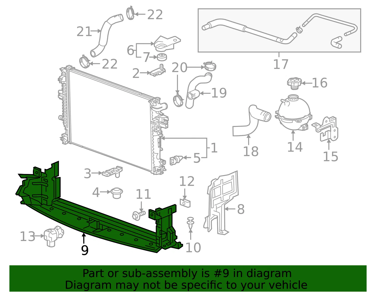 Lower Radiator Air Baffle - GM (39138632) - view 3