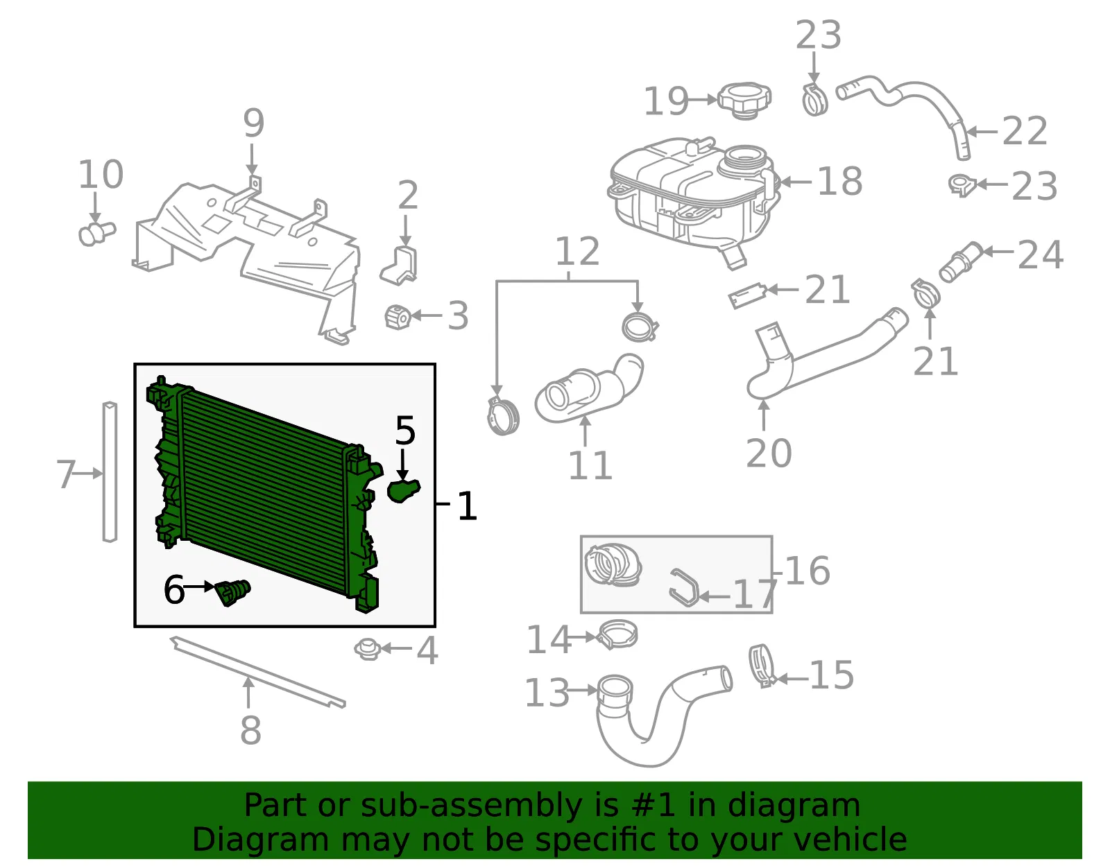 Radiator - GM (42418327) - view 5