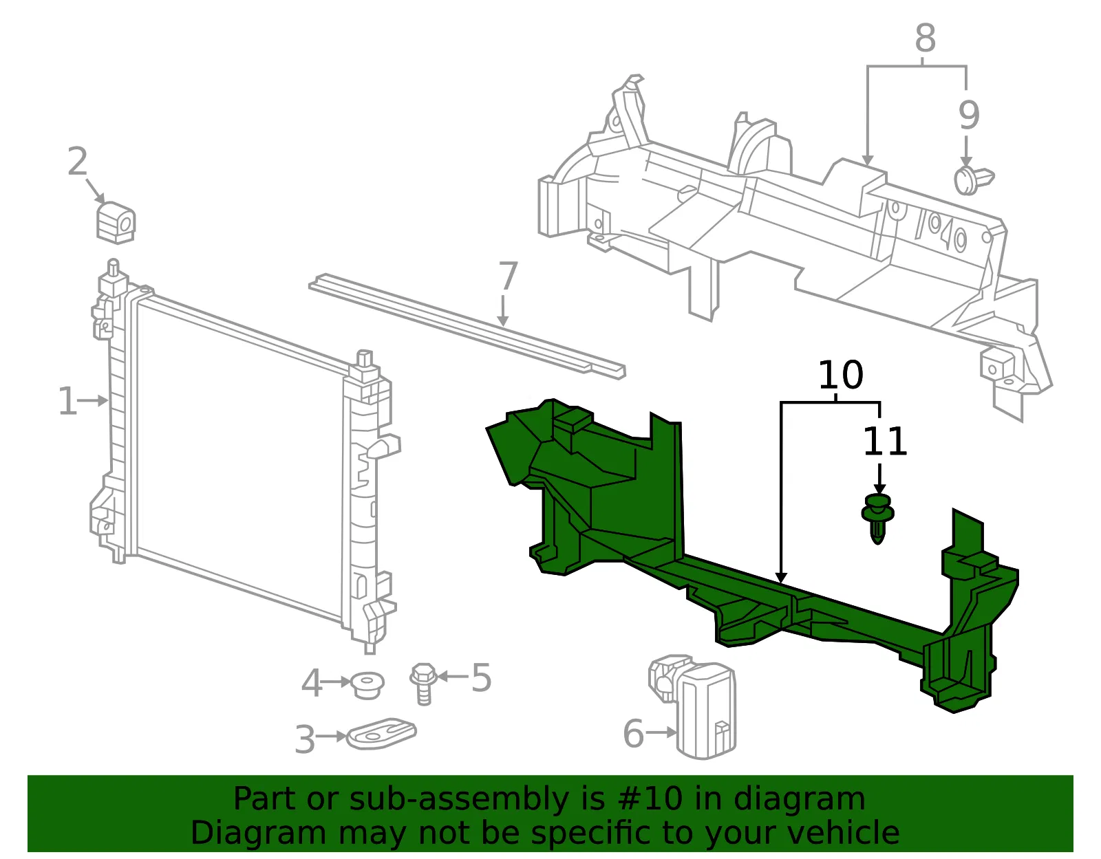Lower Radiator Air Baffle - GM (42660432) - view 3