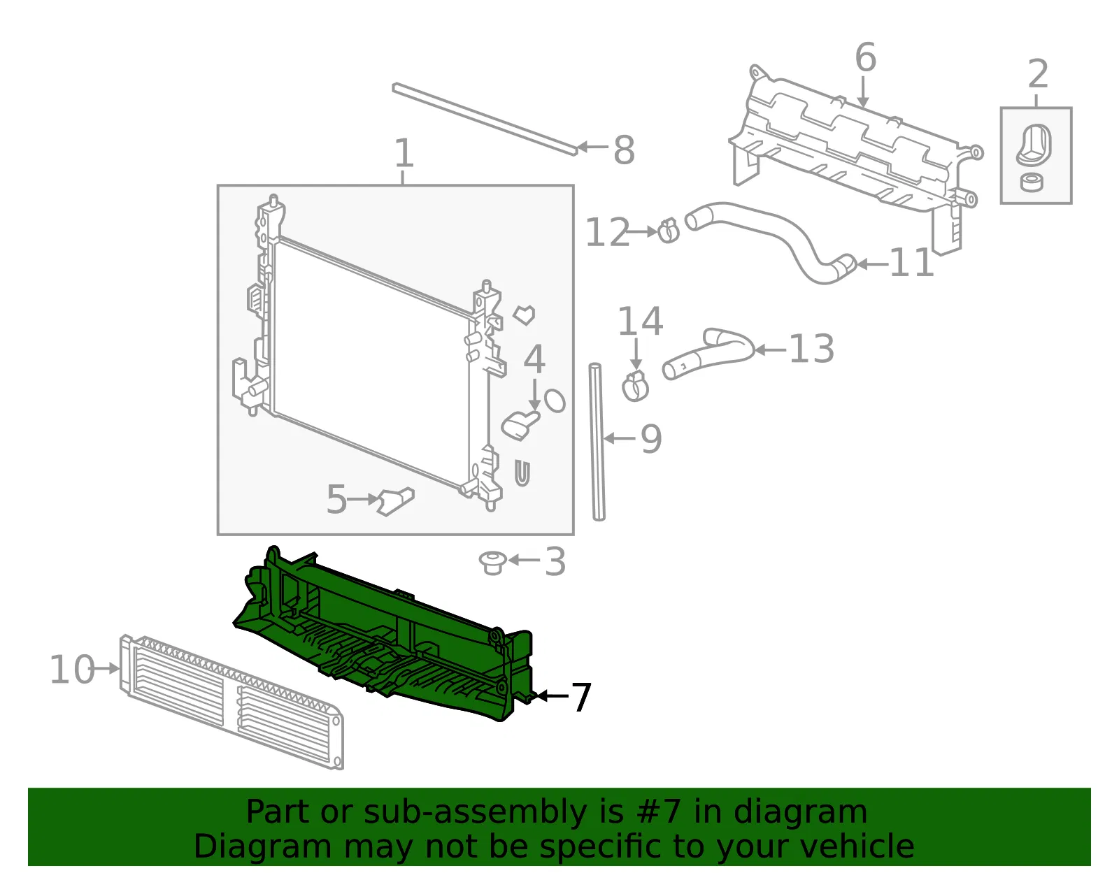 Lower Radiator Air Baffle - GM (42644796) - view 5