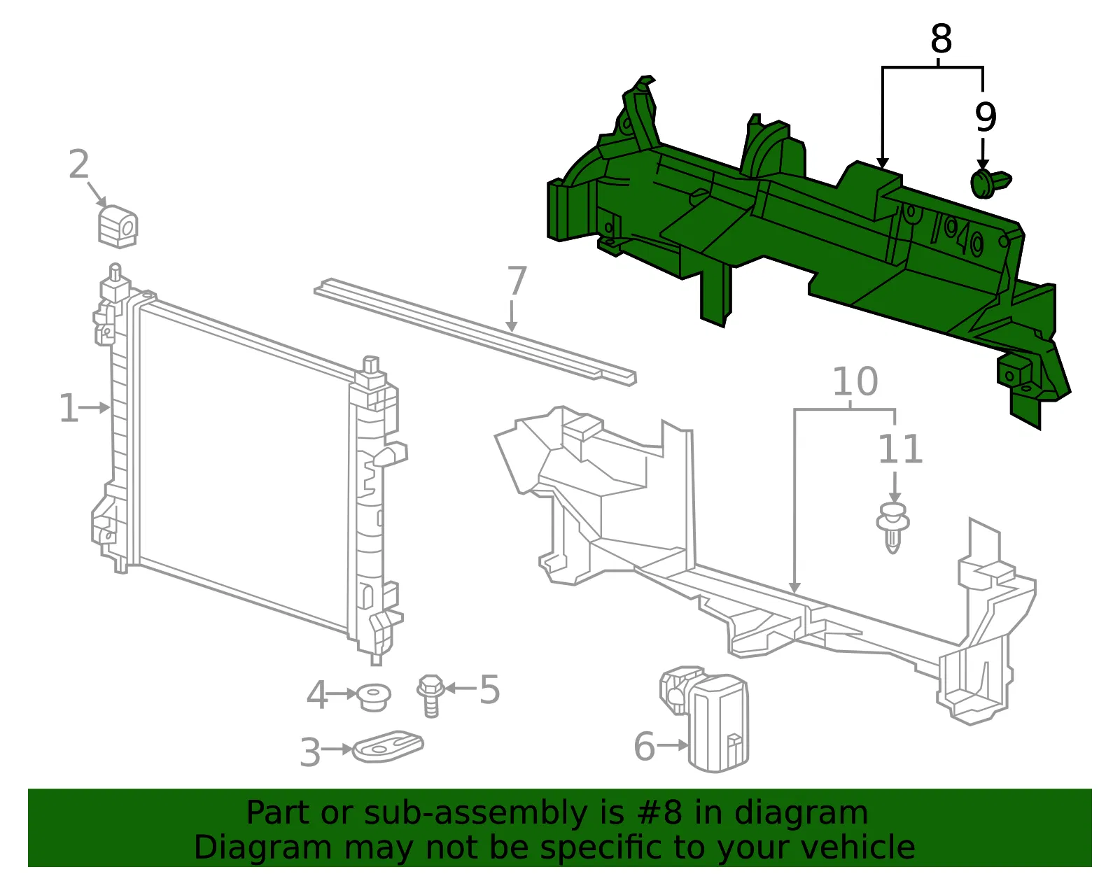 Radiator Air Upper Baffle - GM (42673788) - view 4