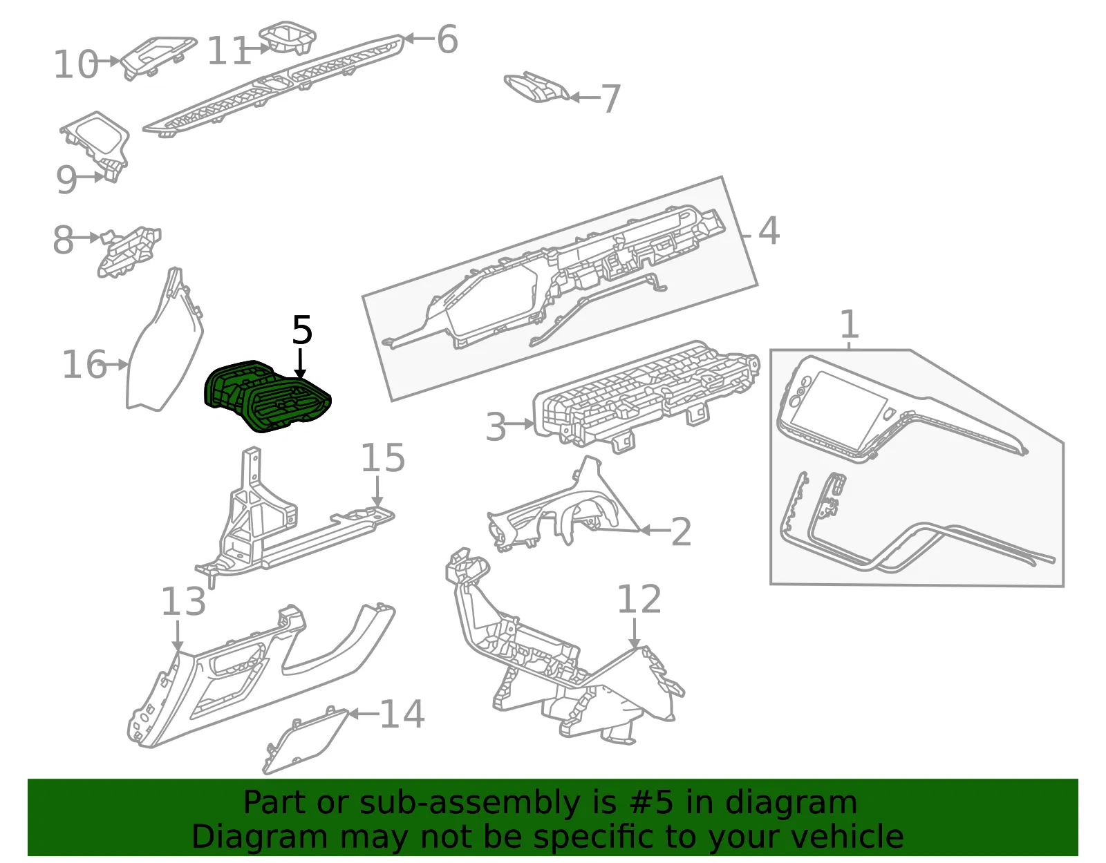 Air Vent - GM (42764047) - view 3