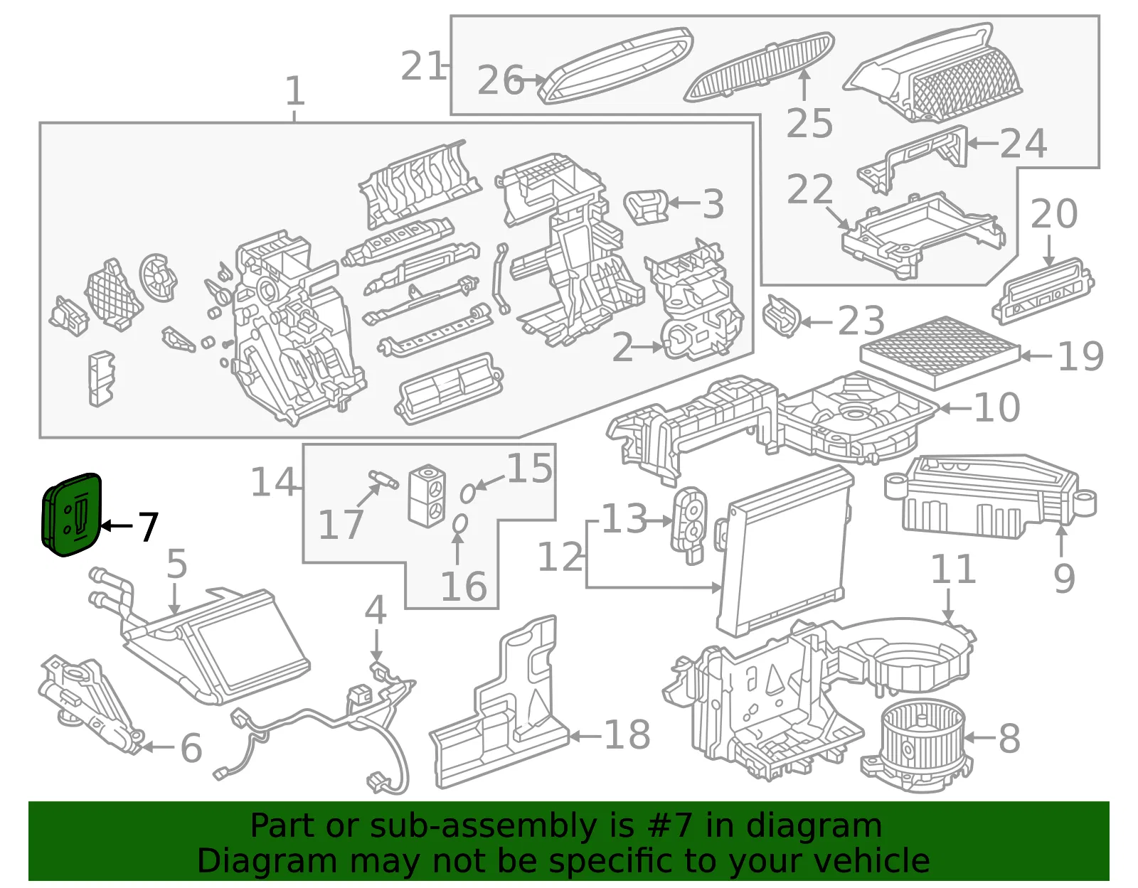 HVAC Heater Core Seal Kit - GM (42879610) - view 2