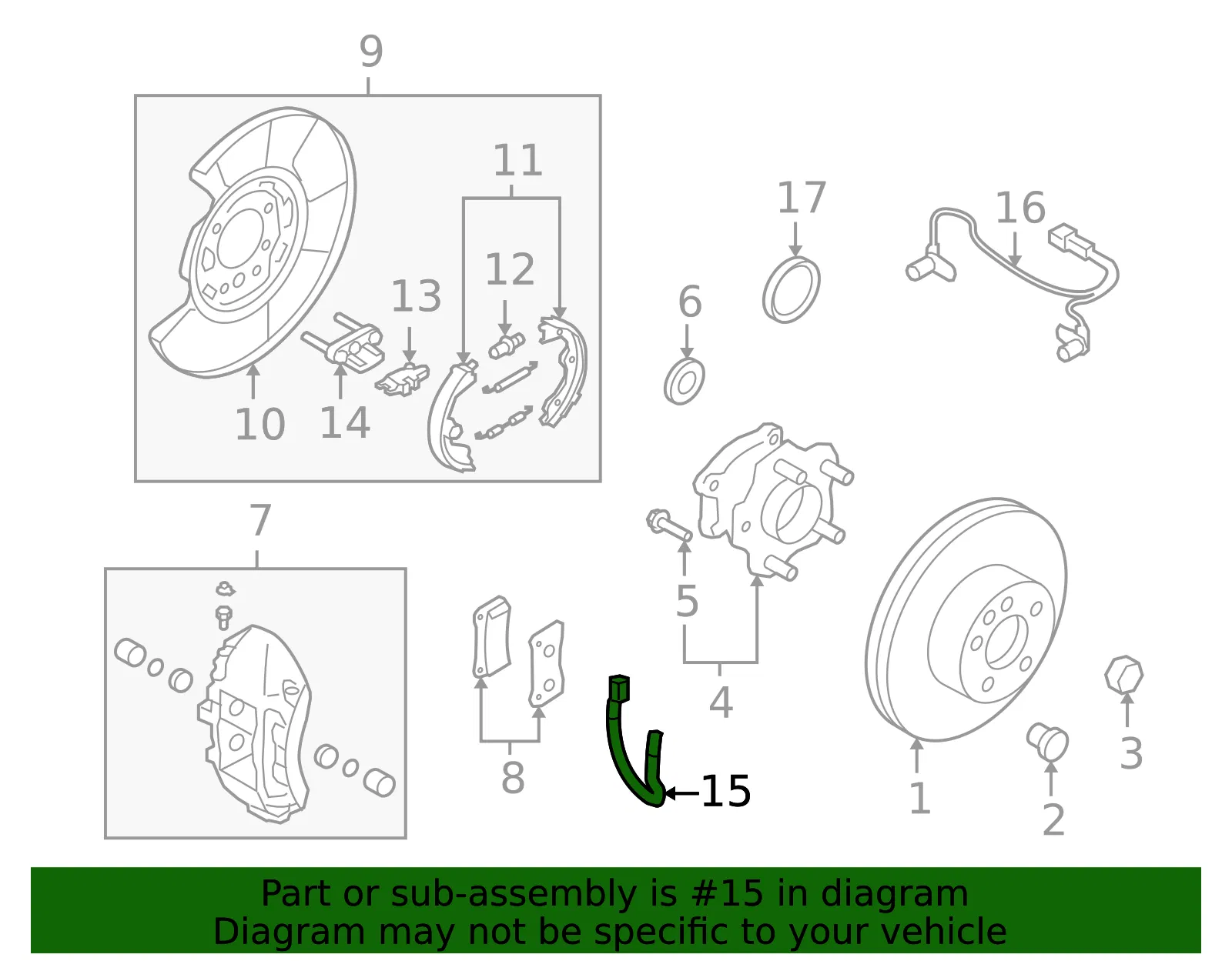 Brake Hydraulic Hose - Nissan (46211-38B0B) - view 2