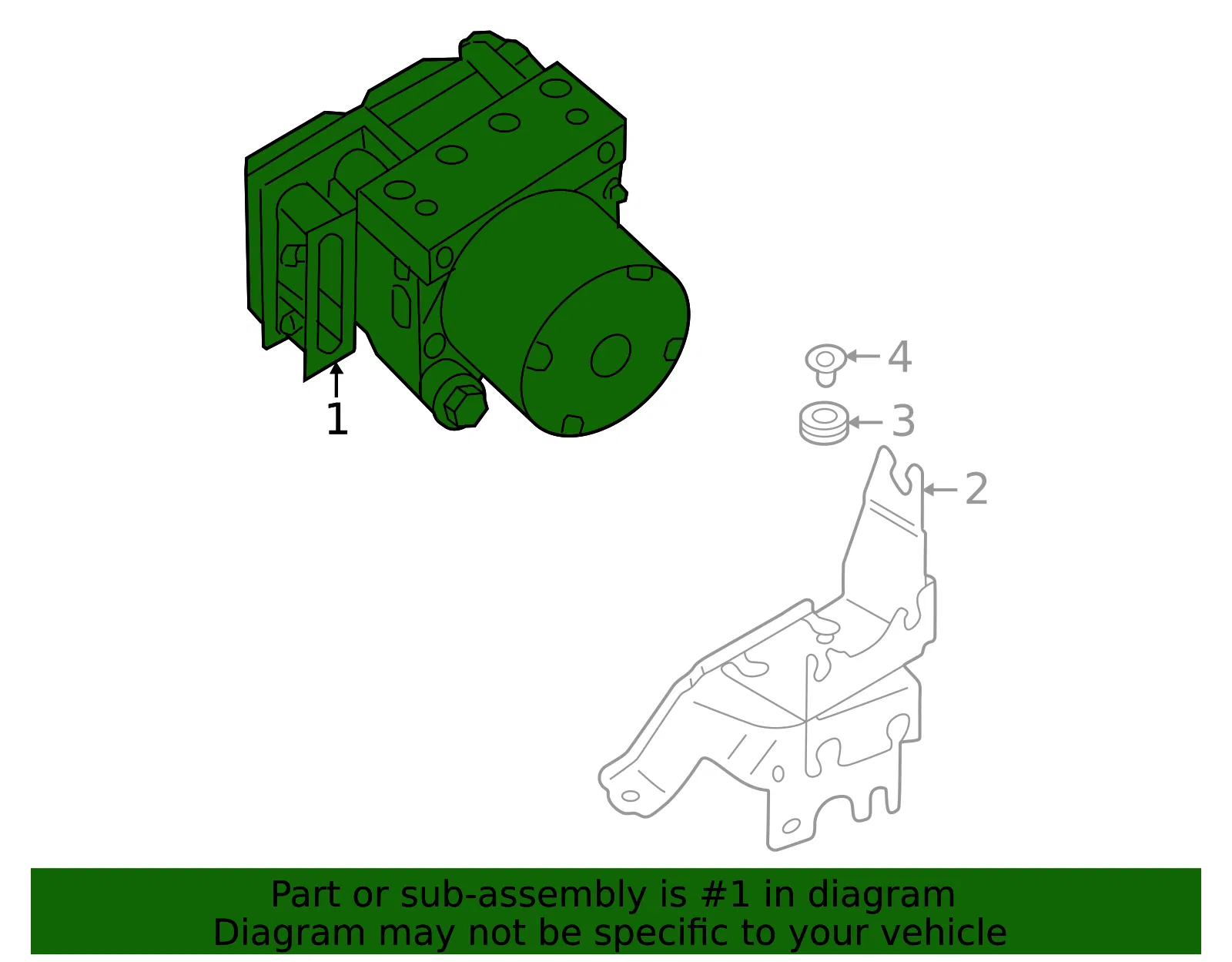 ABS Hydraulic Assembly - Nissan (47660-1A40D) - view 2