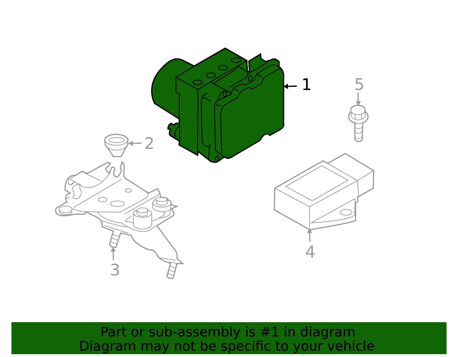 ABS Hydraulic Assembly - Nissan (47660-3GM1B) - view 2