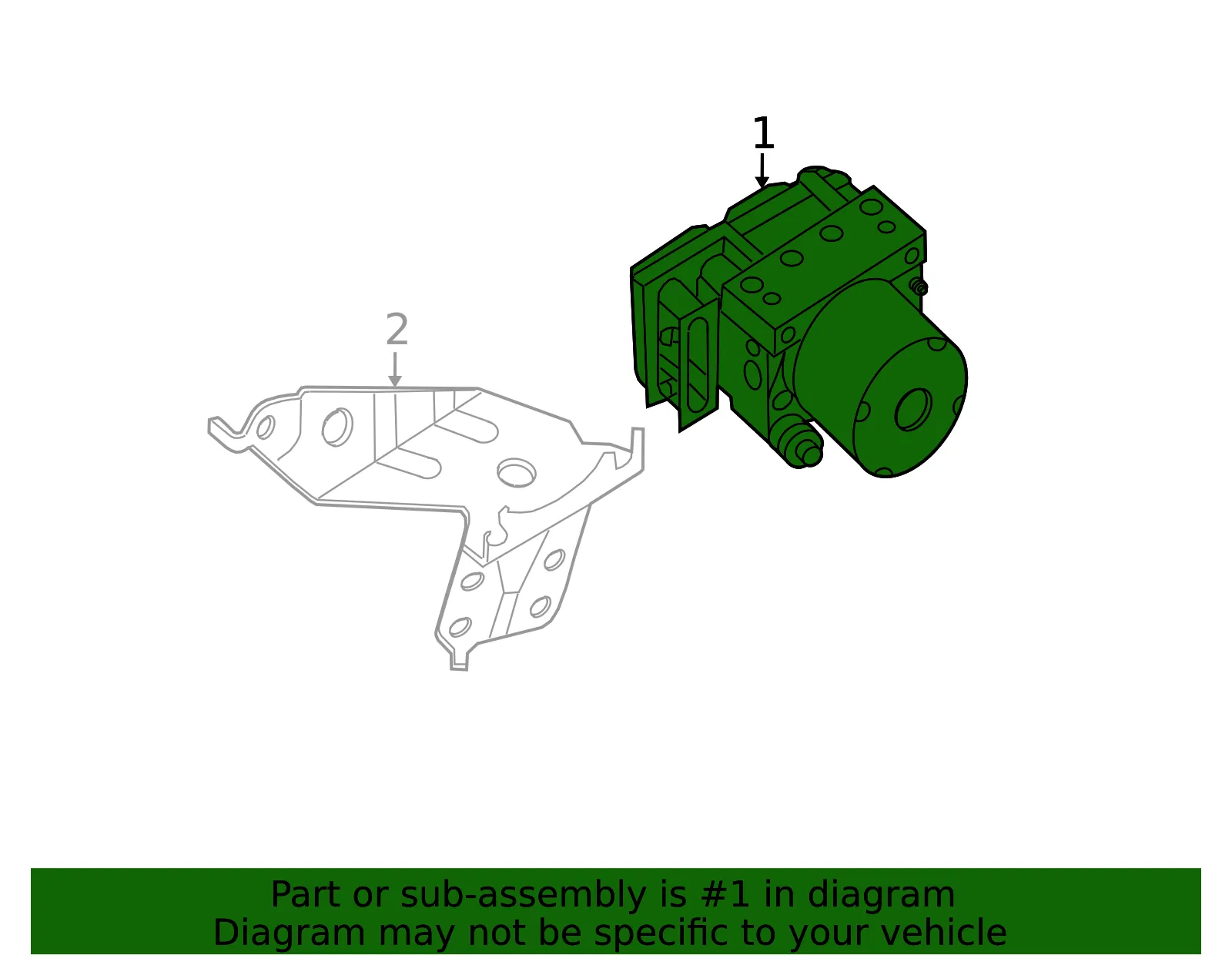 ABS Hydraulic Assembly - Nissan (47660-3RU4B) - view 2