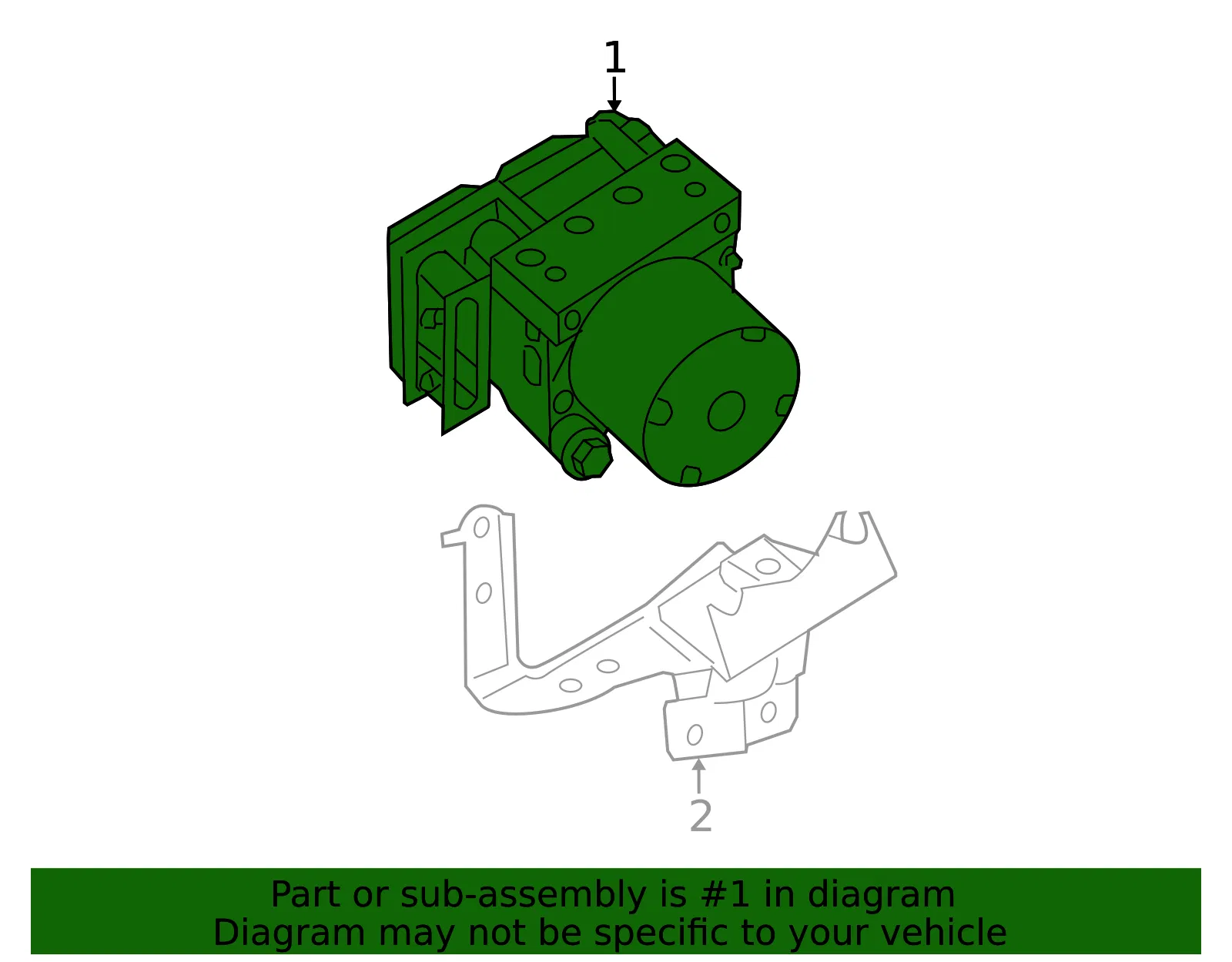 ABS Hydraulic Assembly - Nissan (47660-5HR4B) - view 2