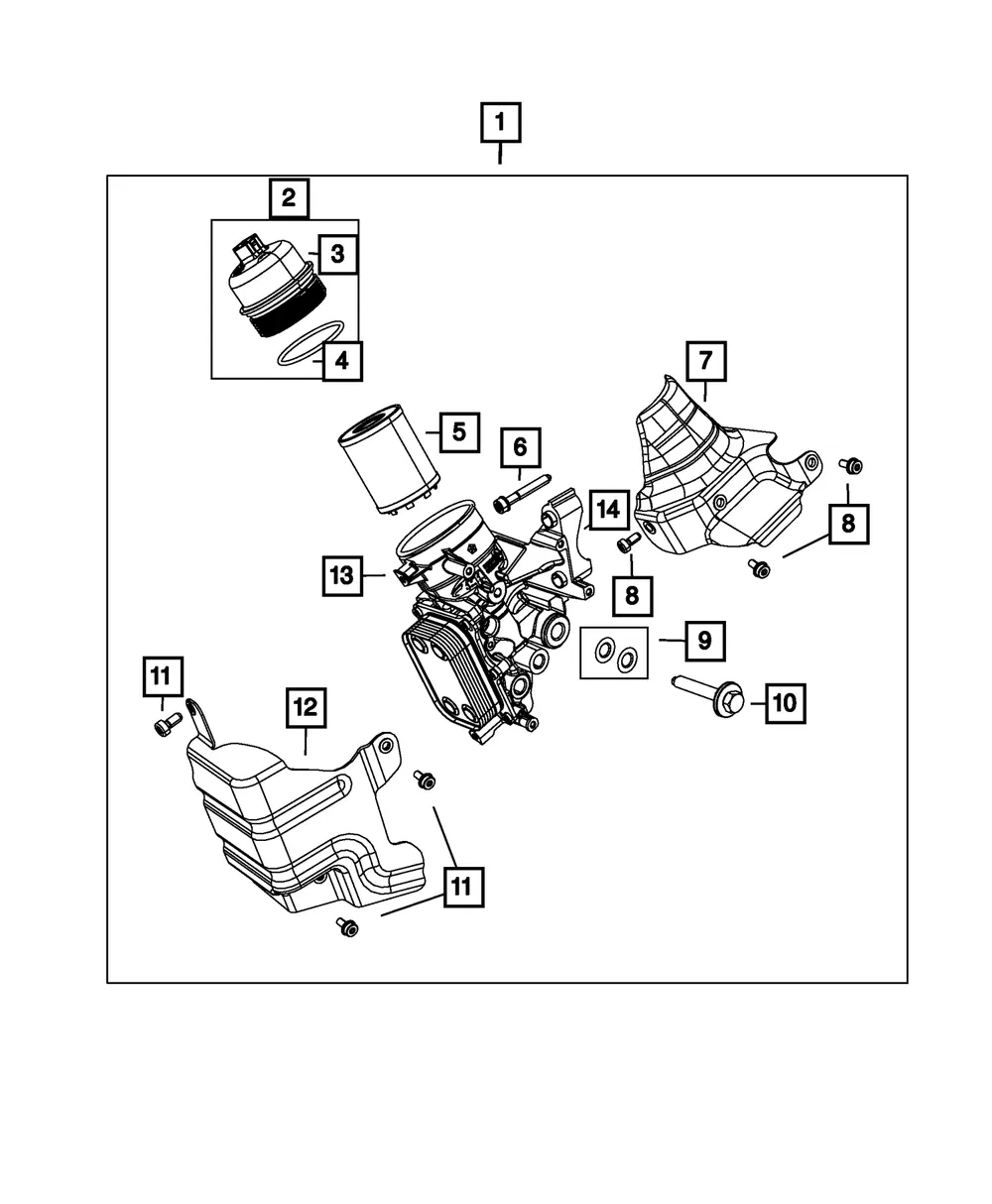 Engine Oil Filter Heat Shield - Mopar (4892934aa)