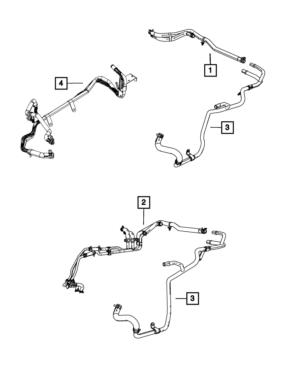 Heater Return Hose And Tube - Mopar (5058906ad)