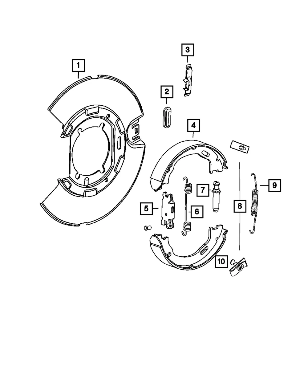 Brake Shoe Hold Down Pin - Mopar (5179890AA) - view 5
