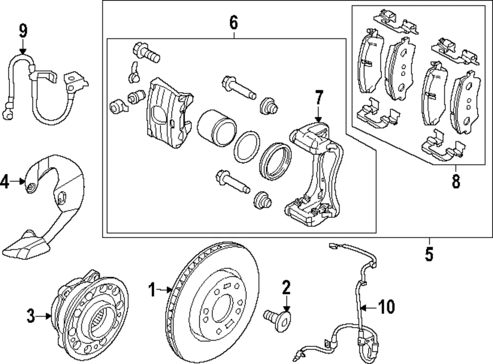 Brake Hose - Kia (58731-DO000)