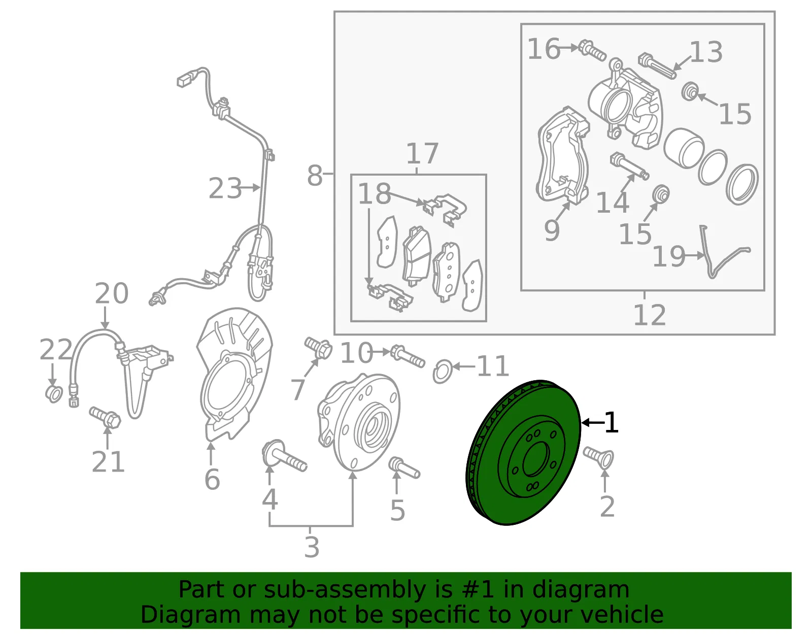 Disc Brake Rotor Front - Kia (51712-G2000) - view 2