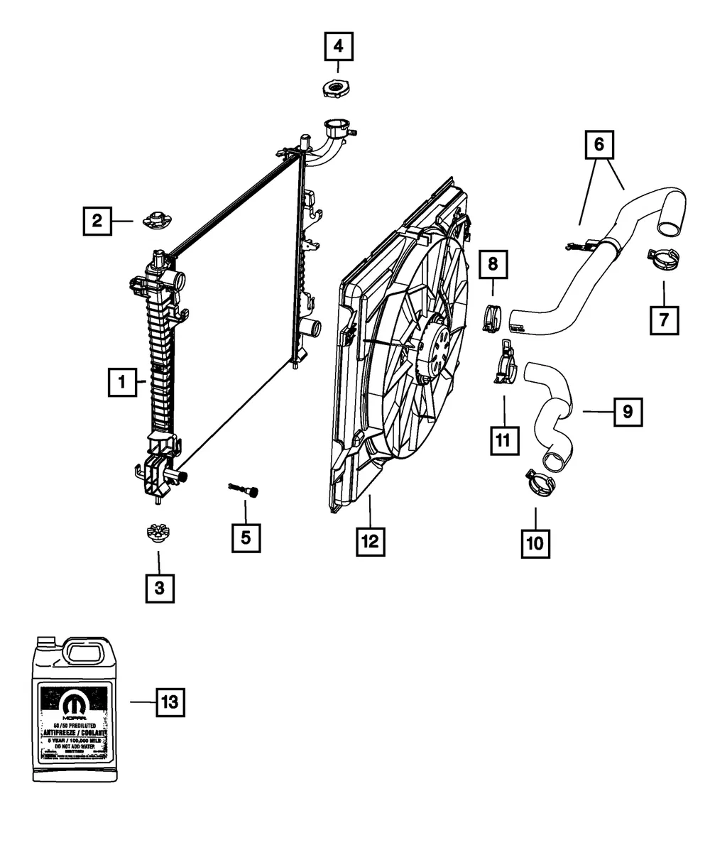 Radiator Isolator - Mopar (68084175AA) - view 6