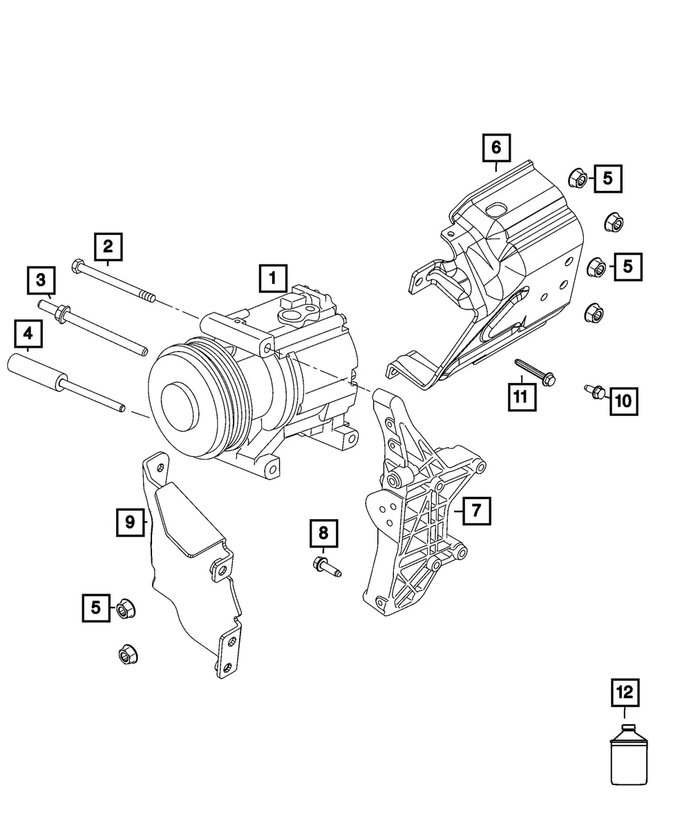 A/C Compressor Bracket - Mopar (68486240AA)