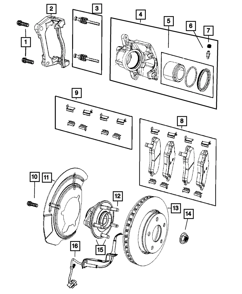 Front Disc Brake Pad Kit - Mopar (68044866AC) - view 2
