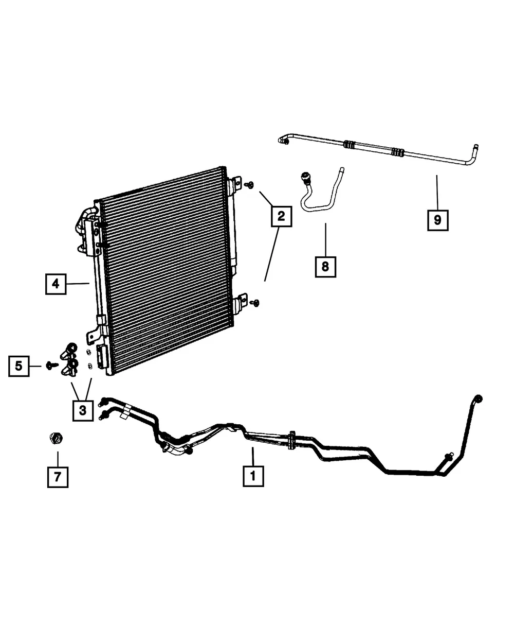 Condenser And Auxiliary Toc Cooler - Mopar (55056635AA) - view 5