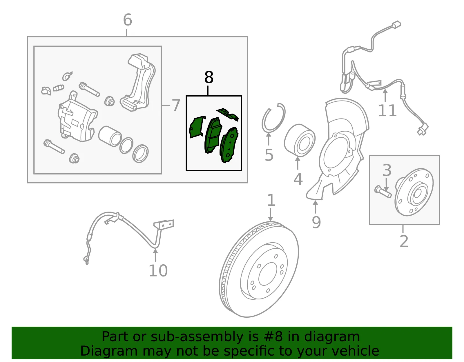 Brake Pads Front - Kia (58101-2KA00) - view 4