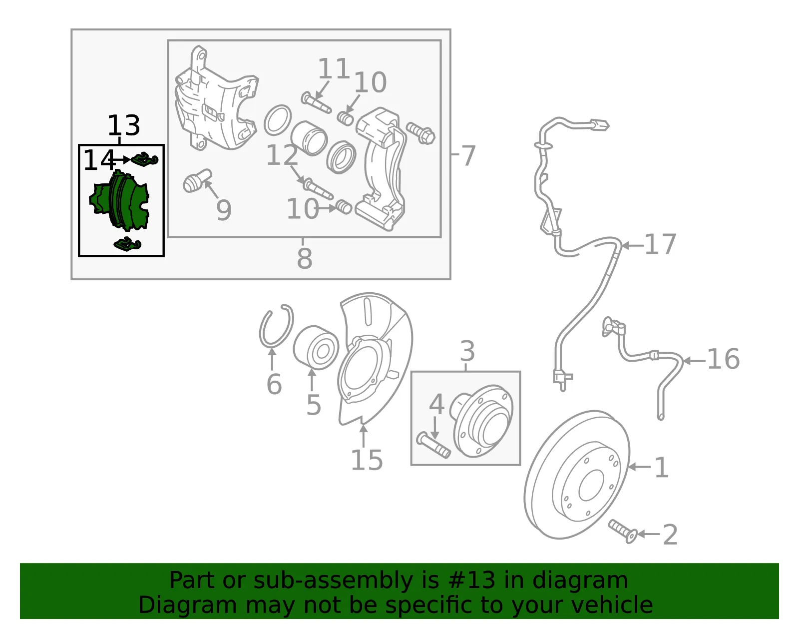 Pad Kit Front Disc B - Kia (58101-3RA05) - view 3