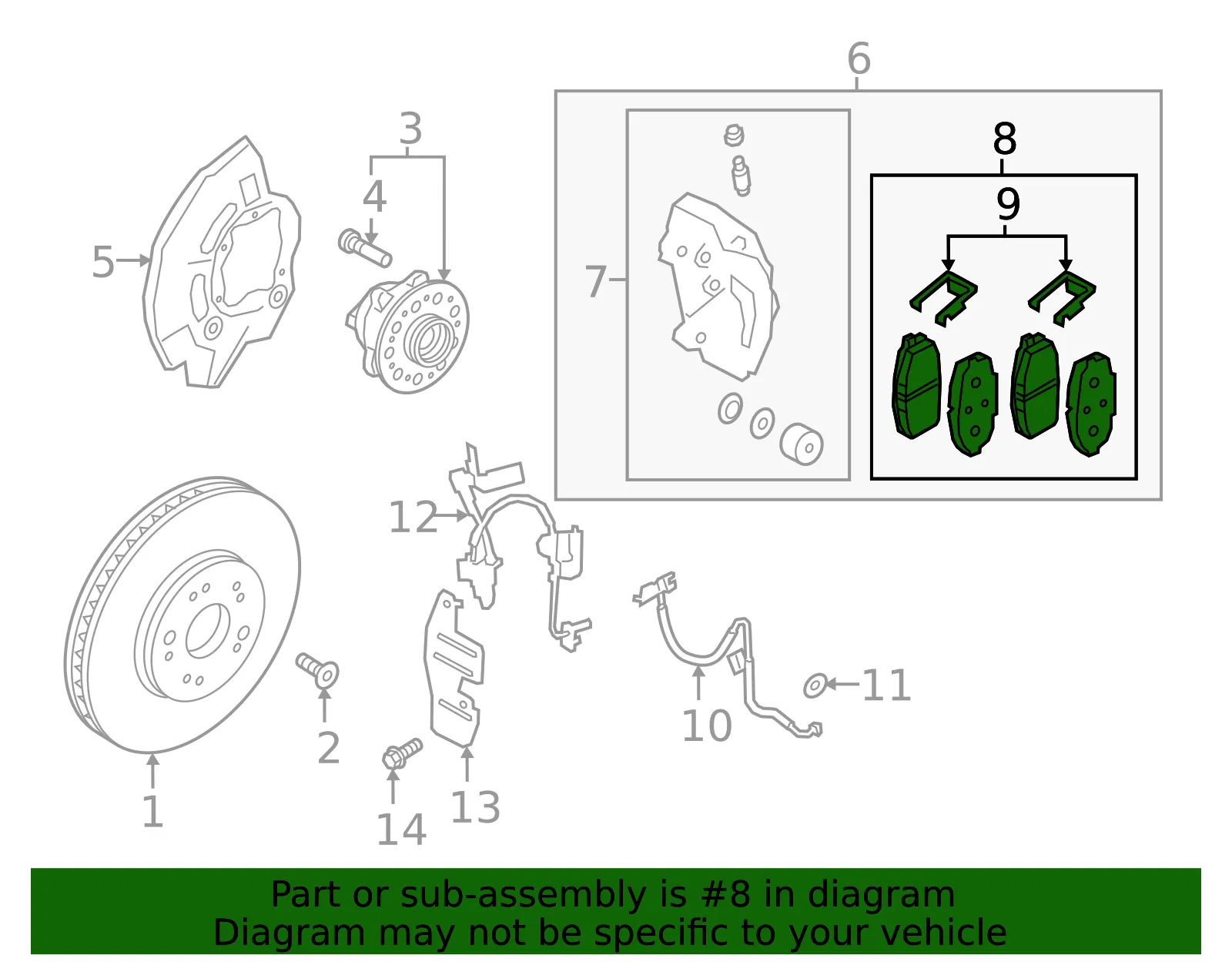 Brake Pads Front - Kia (58101-J6A20) - view 2