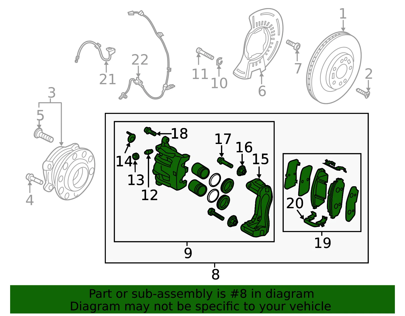 Caliper Assembly - Kia (58130-C6500) - view 2