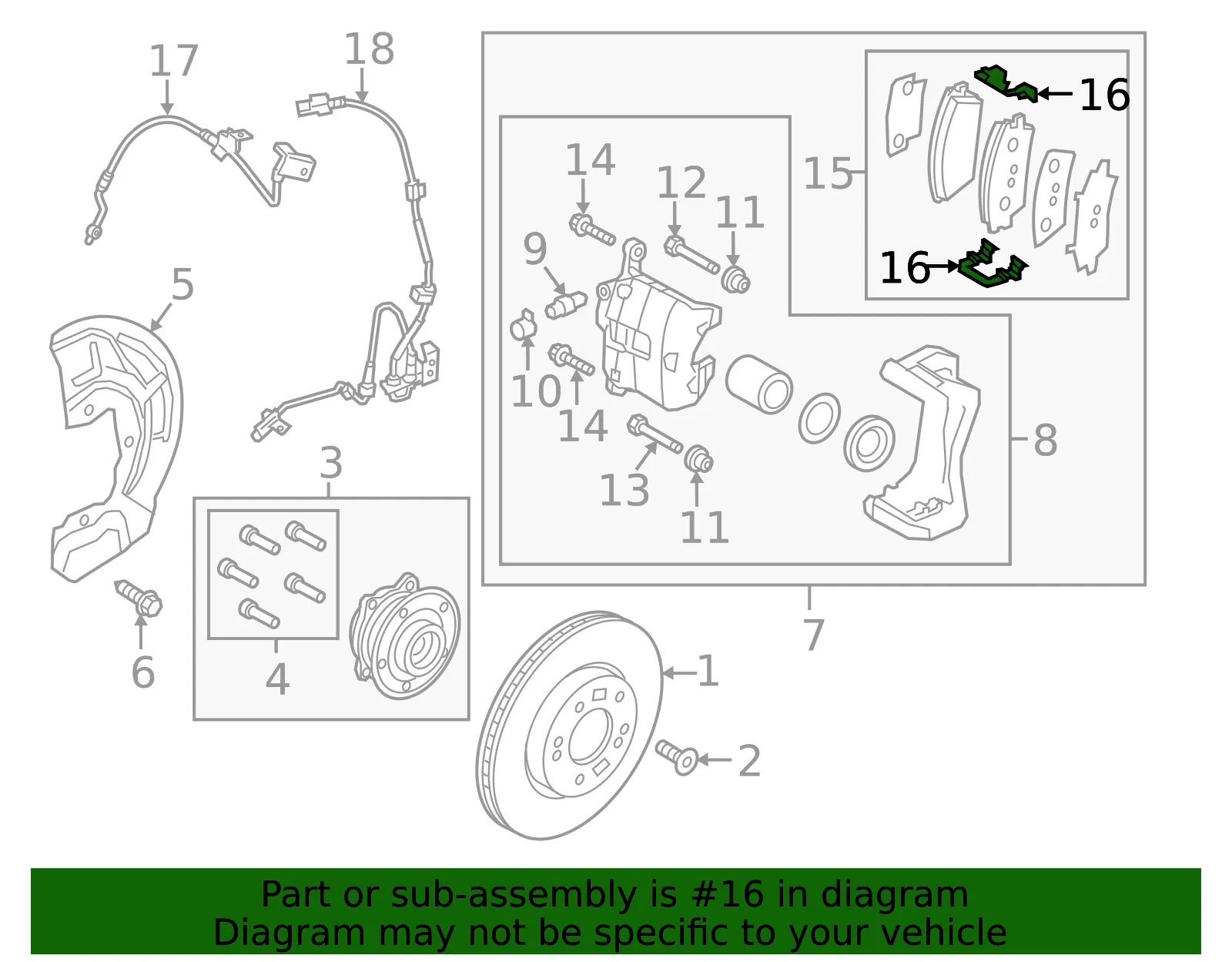 Brake Pads Clip - Kia (58144-D3000) - view 2