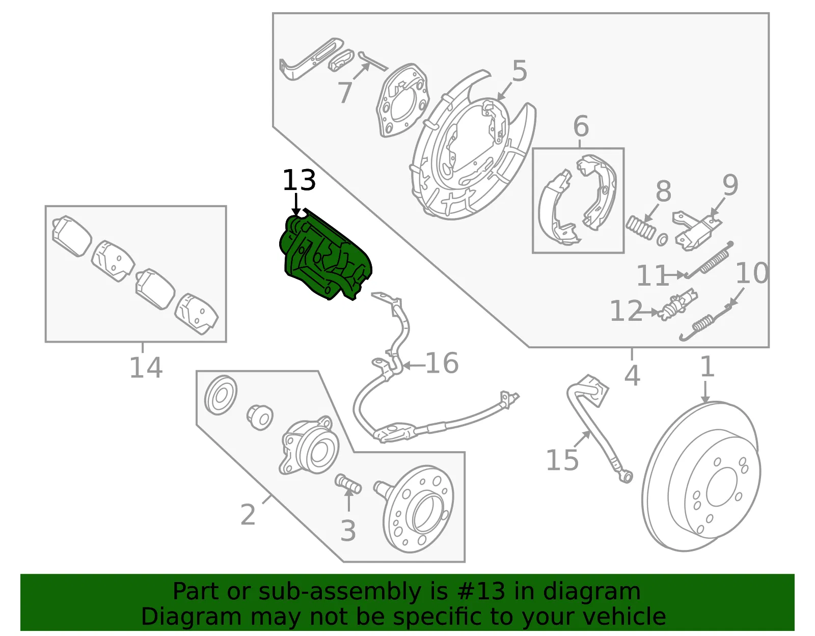 Caliper Assembly - Driver's Side (LH) - Kia (58210-1D000) - view 2