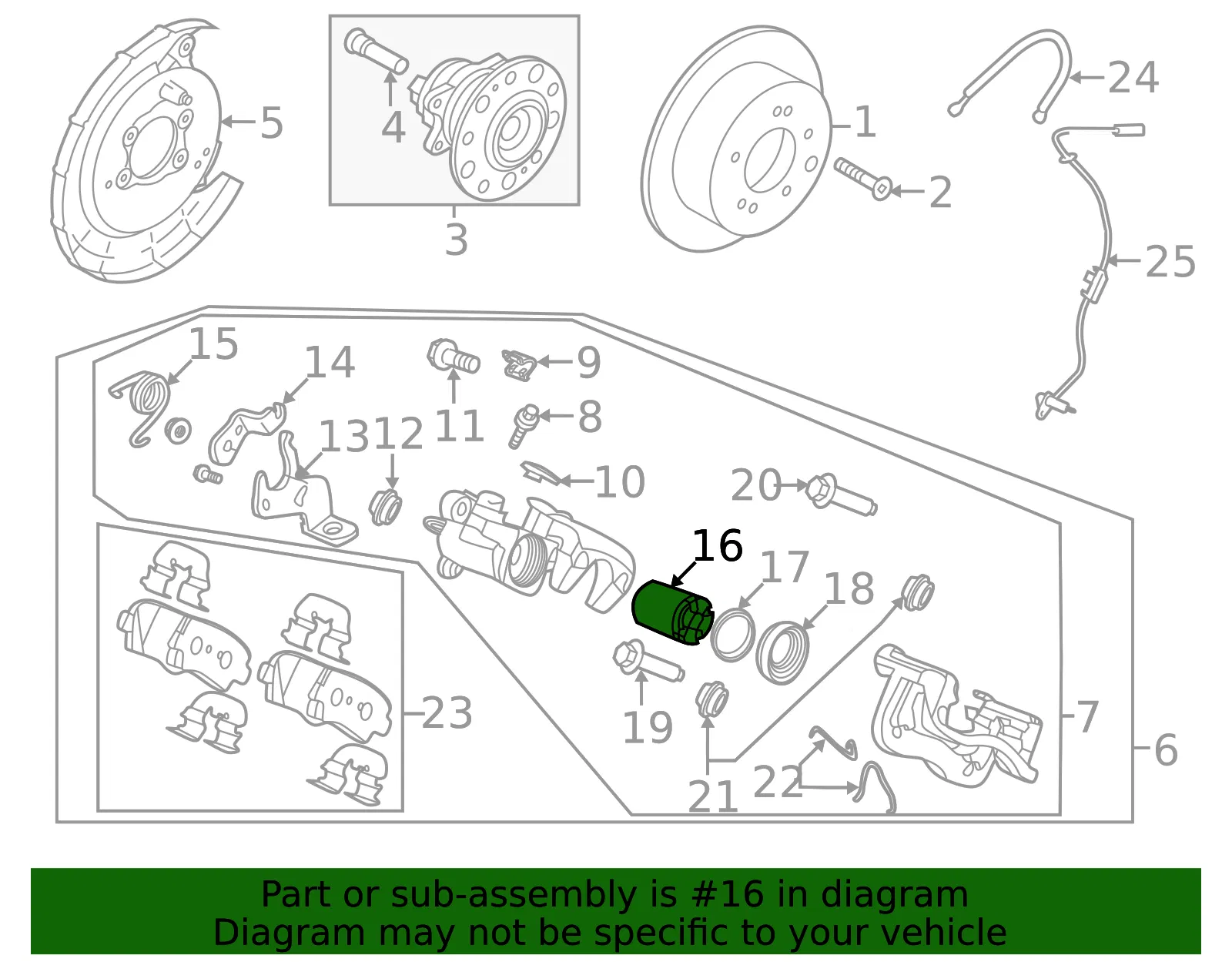 Caliper Piston - Kia (58213-0U000) - view 2
