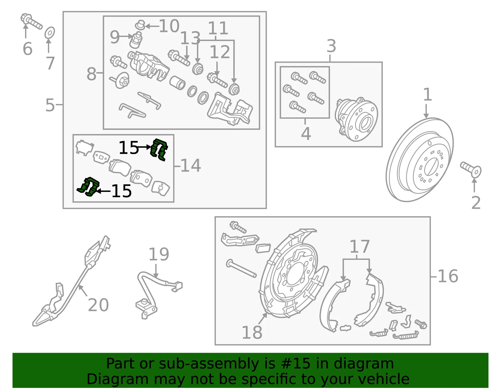 Brake Pads Spring - Kia (58244-A9000) - view 2