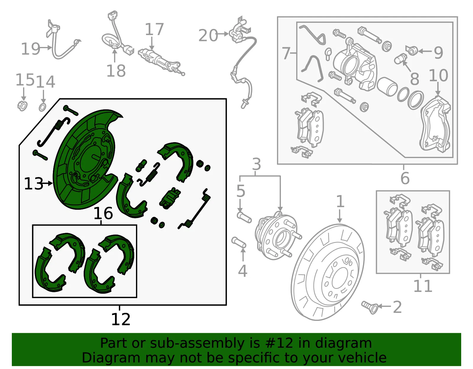 Parking Brake - Driver's Side (LH) - Kia (58250-G9000) - view 2