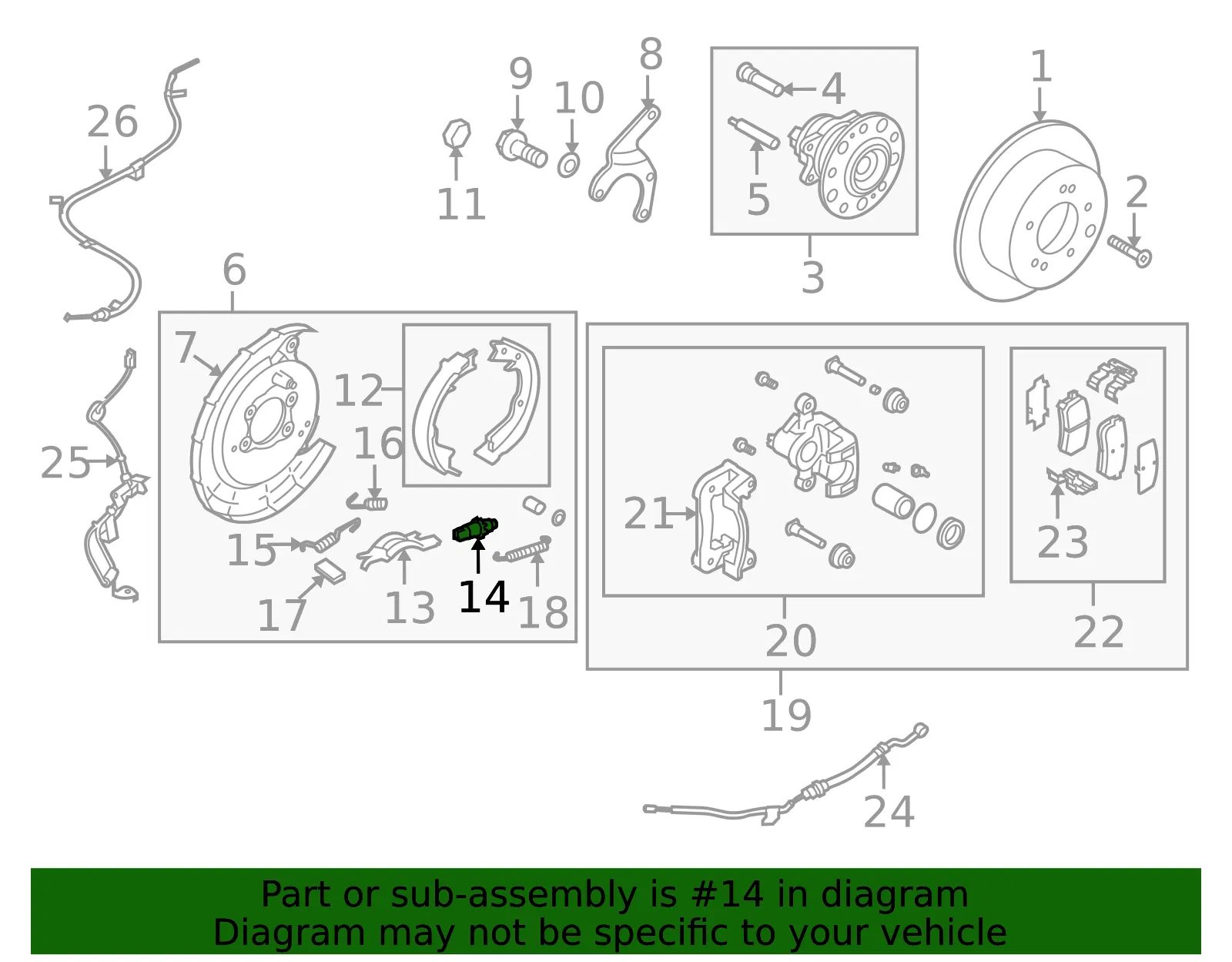 Parking Brake Adjuster - Kia (58254-1G300) - view 2