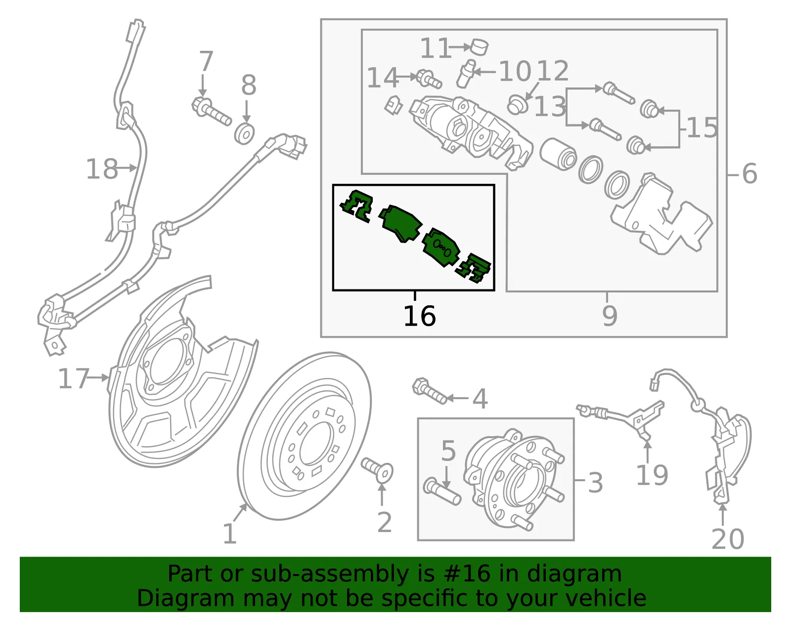 Brake Pads Rear - Kia (58302-A8A50) - view 2