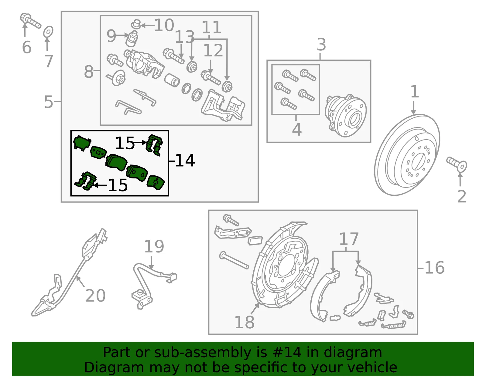 Brake Pads Rear - Kia (58302-A9A00) - view 2