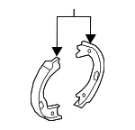 Park Brake Shoes - Kia (58305-2PA00) - view 3