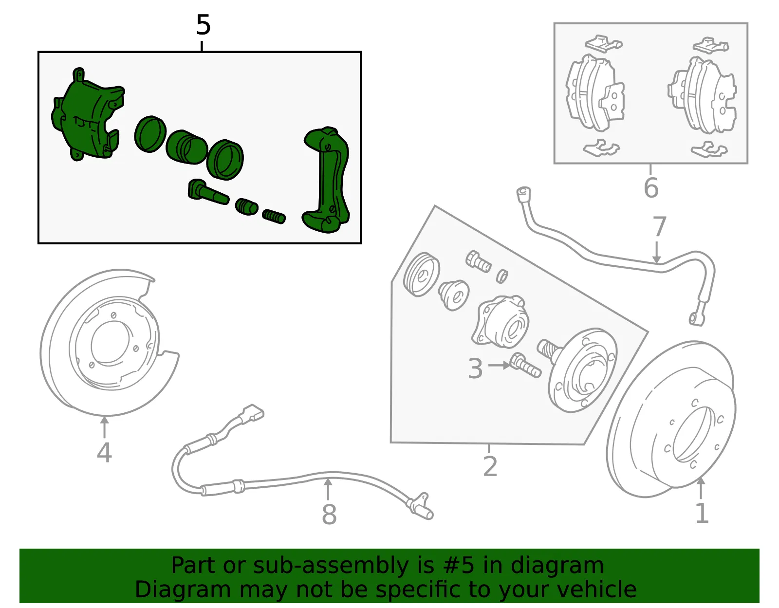 Caliper - Passenger Side (RH) - Kia (58311-38A10) - view 2