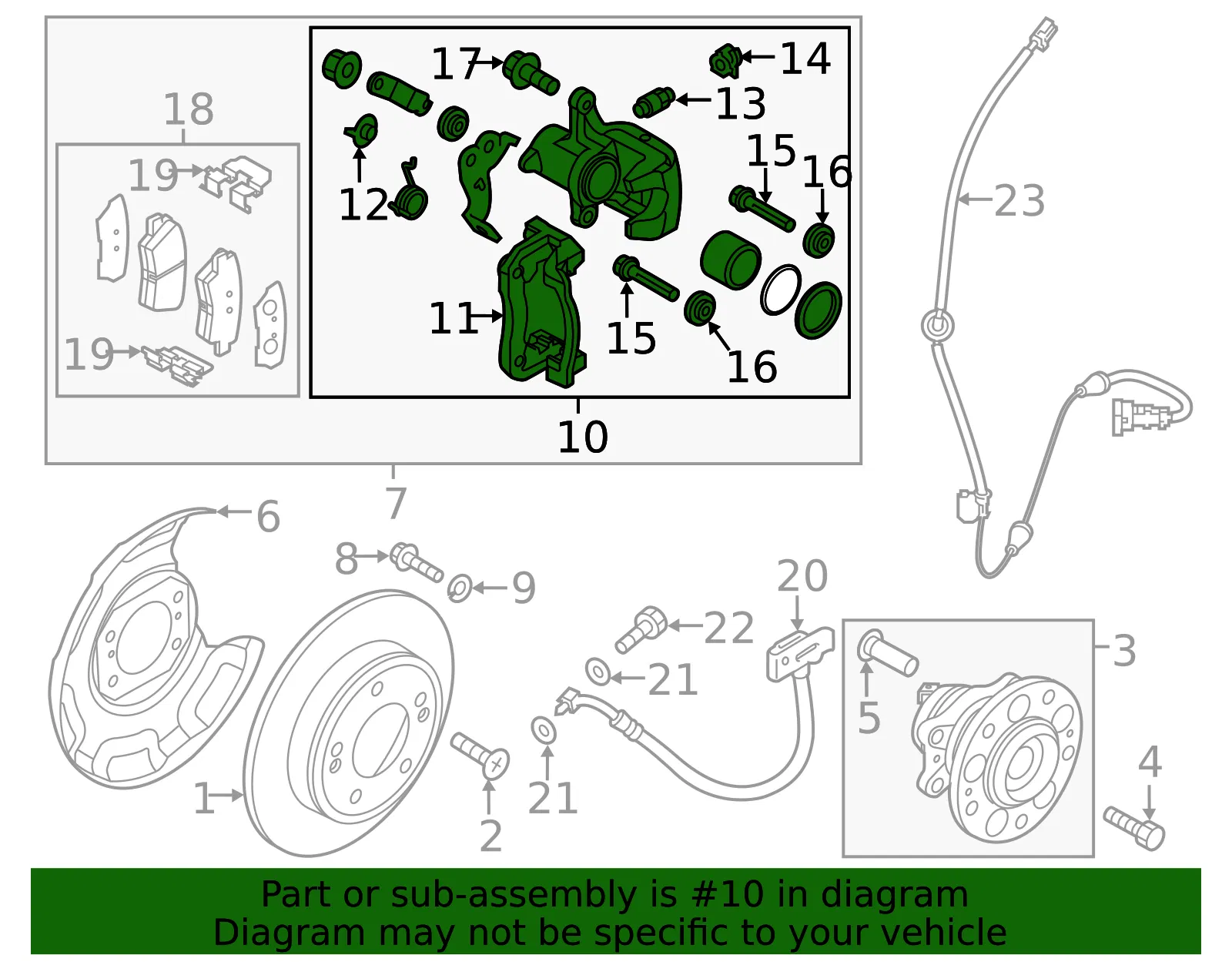 Caliper - Driver's Side (LH) - Kia (58310-E4A50) - view 2
