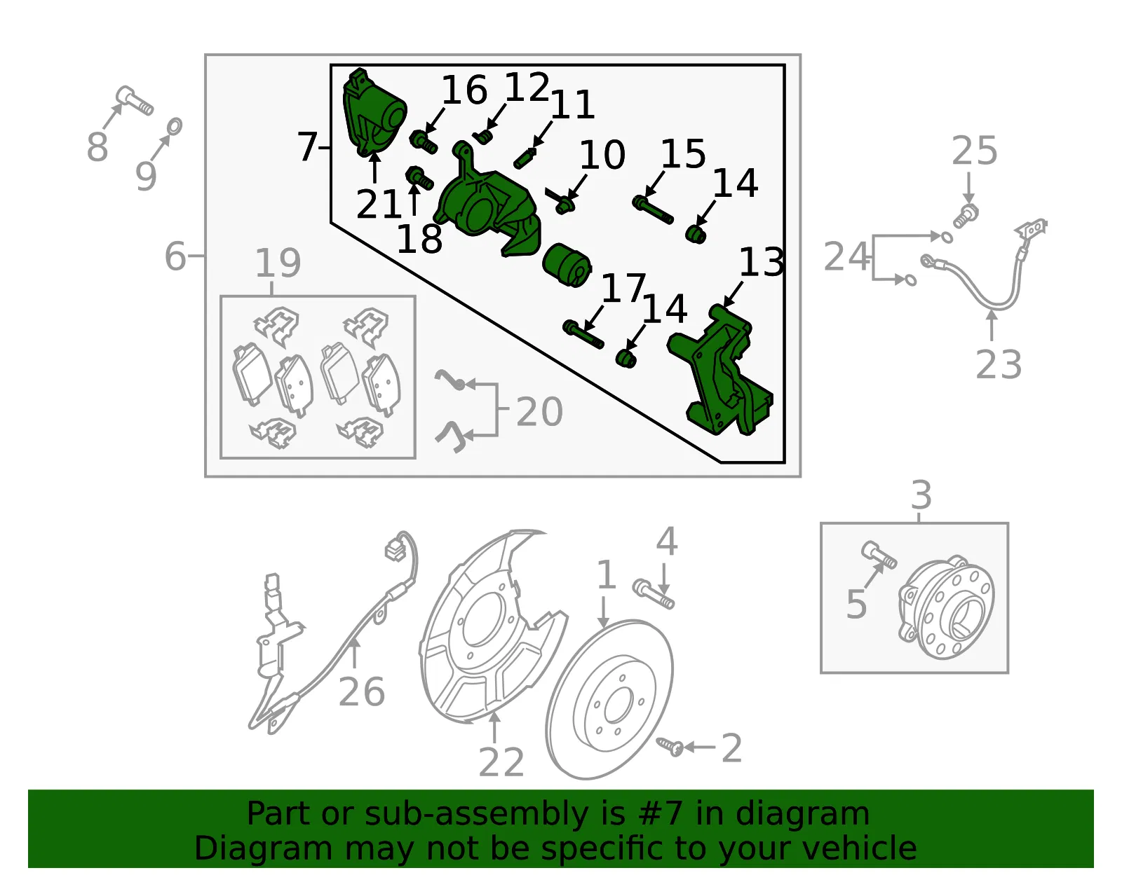 Disc Brake Caliper - Kia (58310-S9A35) - view 2