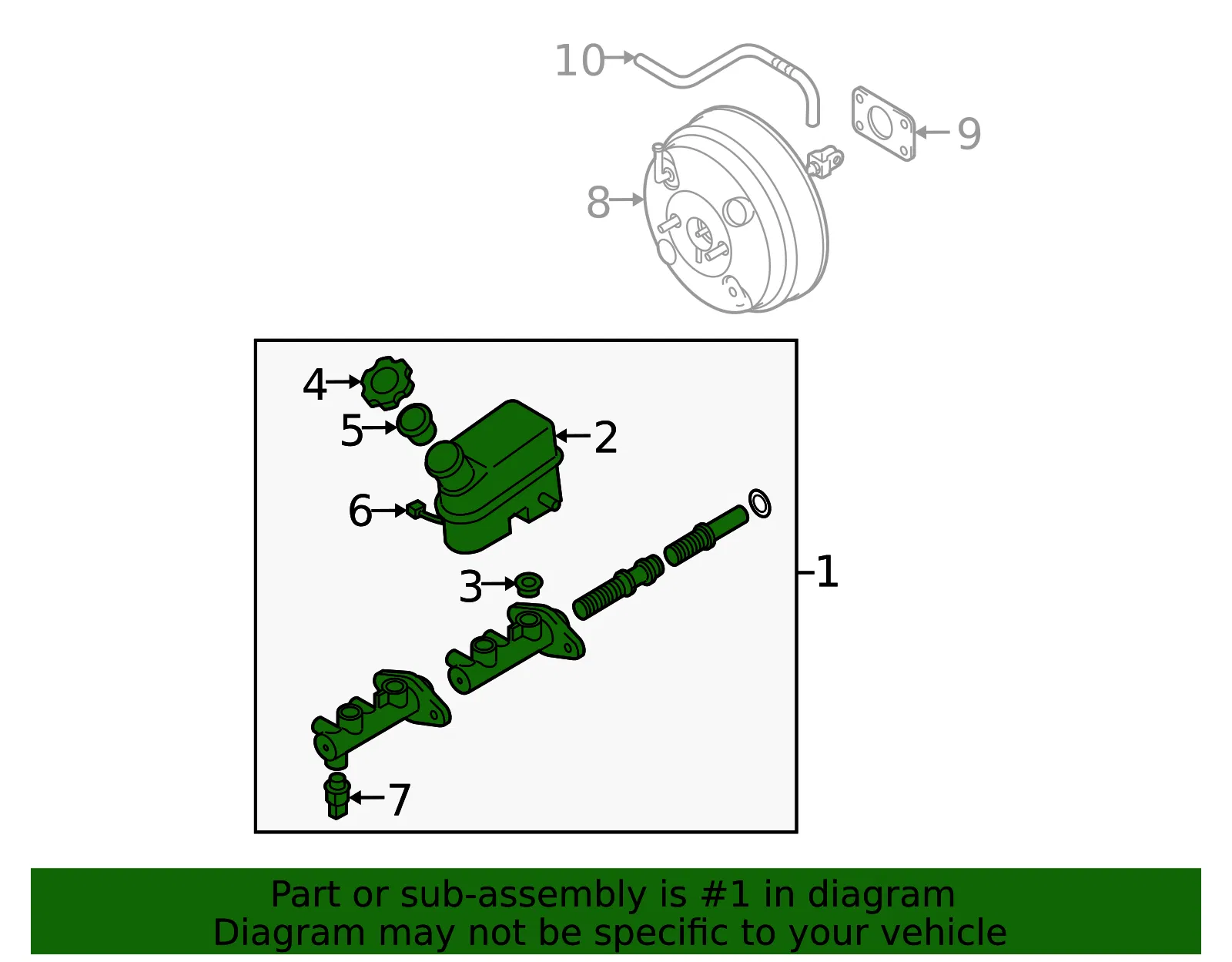 Master Cylinder - Kia (58510-1F510) - view 2