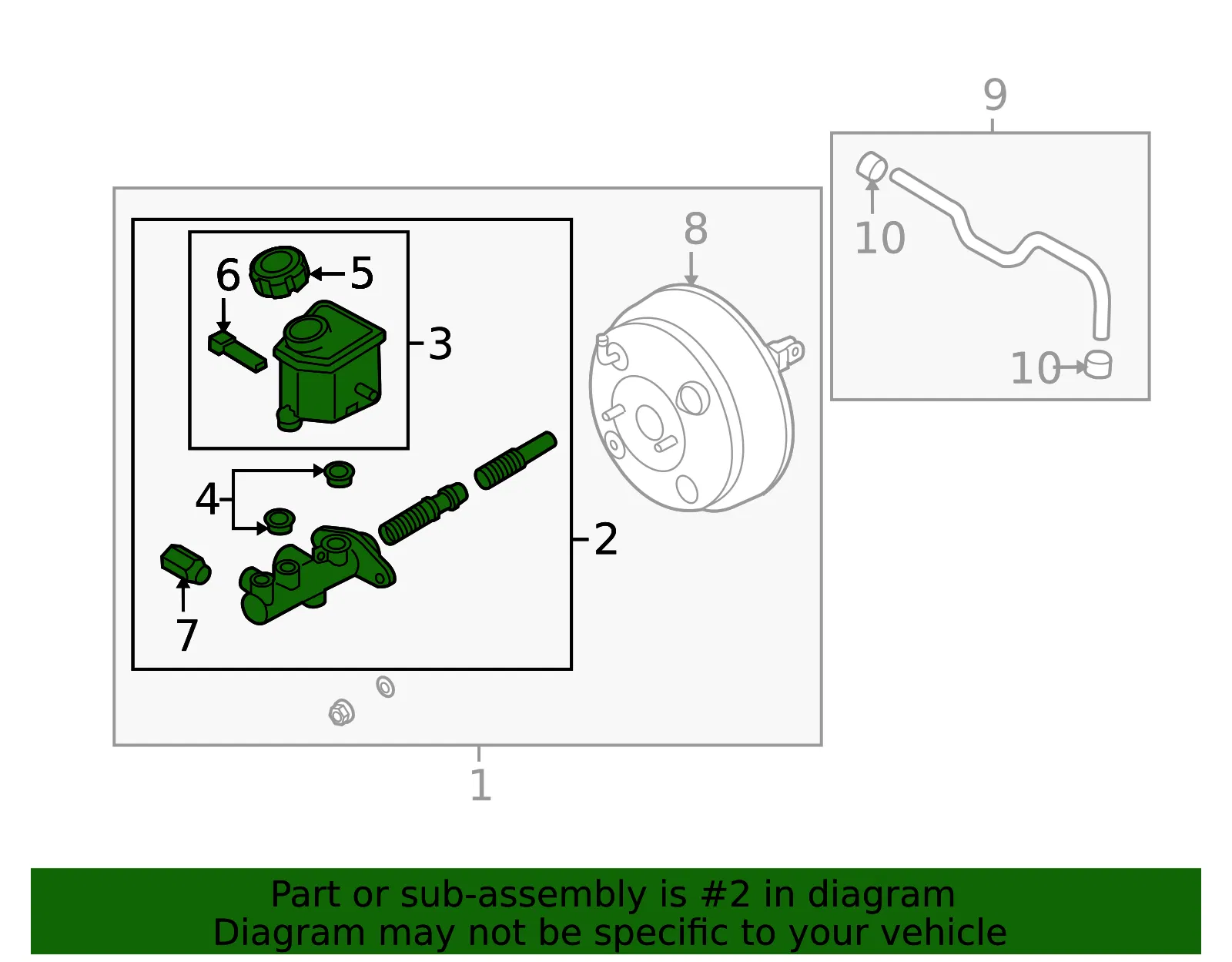 Brake Master Cylinder - Kia (58510-2G400) - view 2