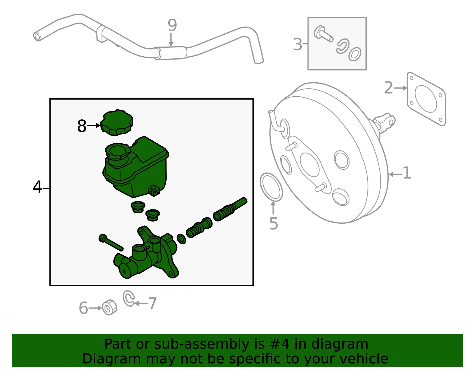 Master Cylinder Assembly - Kia (58510-3R800) - view 2