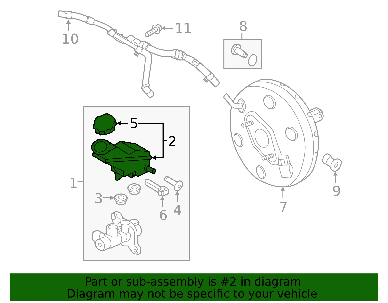Master Cylinder Reservoir - Kia (58511-C5150) - view 2