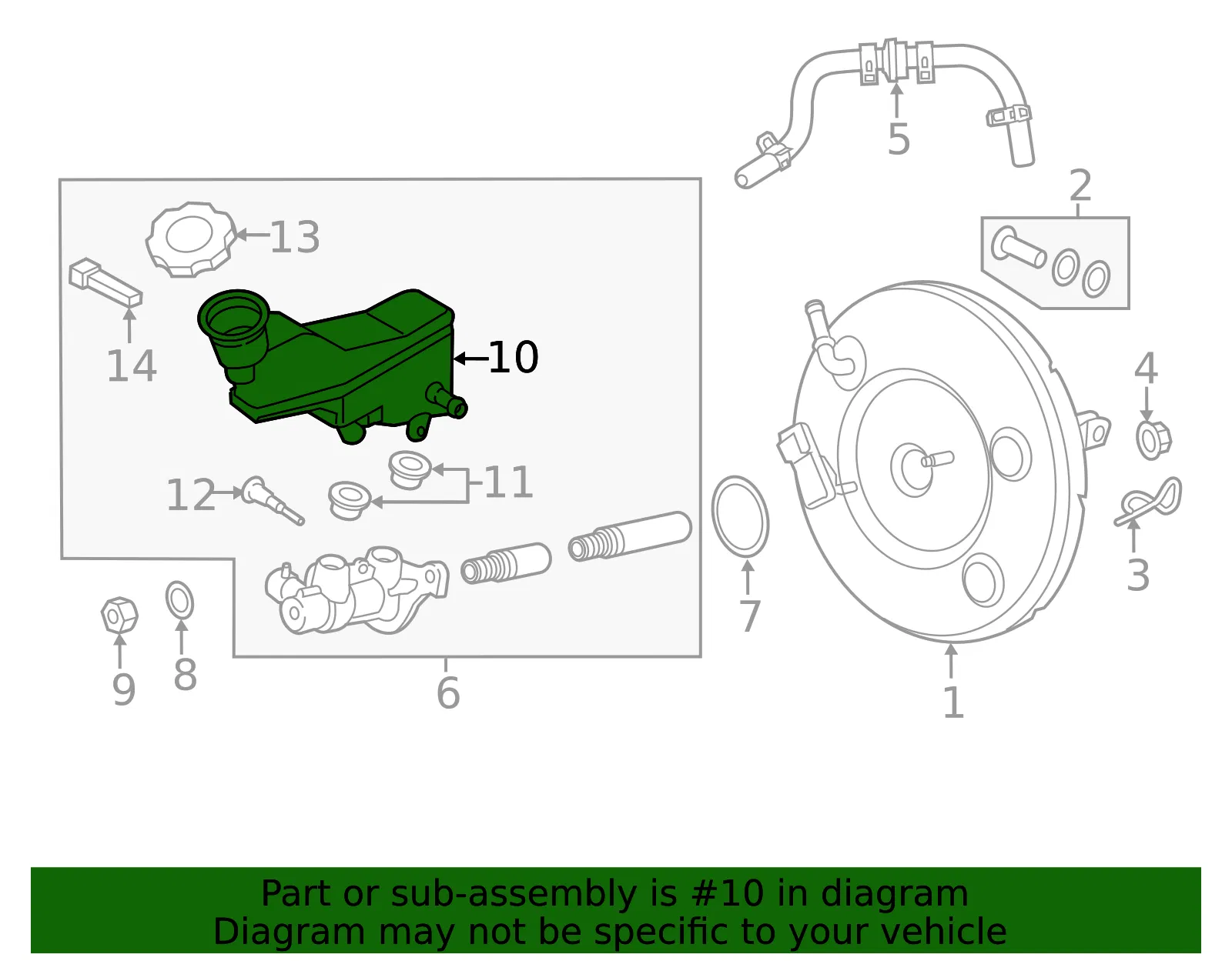 Master Cylinder Reservoir - Kia (58511-H9260) - view 2