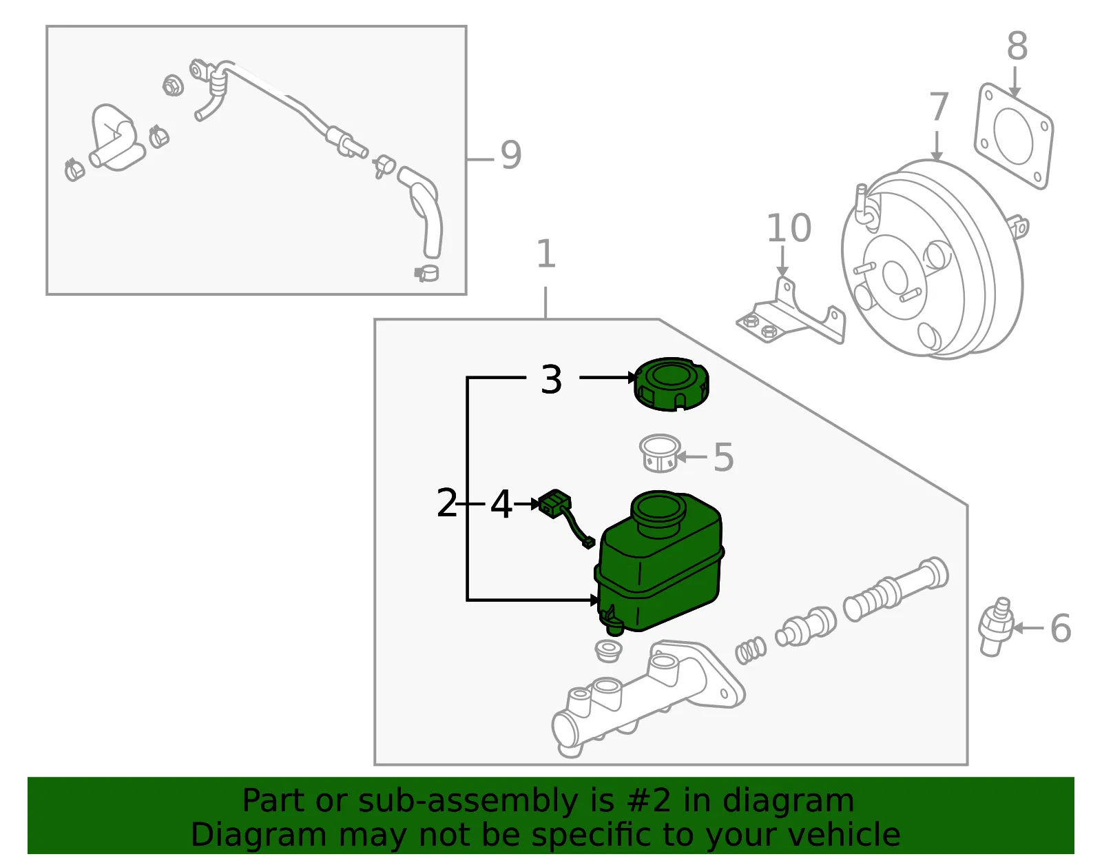 Master Cylinder Reservoir - Kia (58529-3F000) - view 2