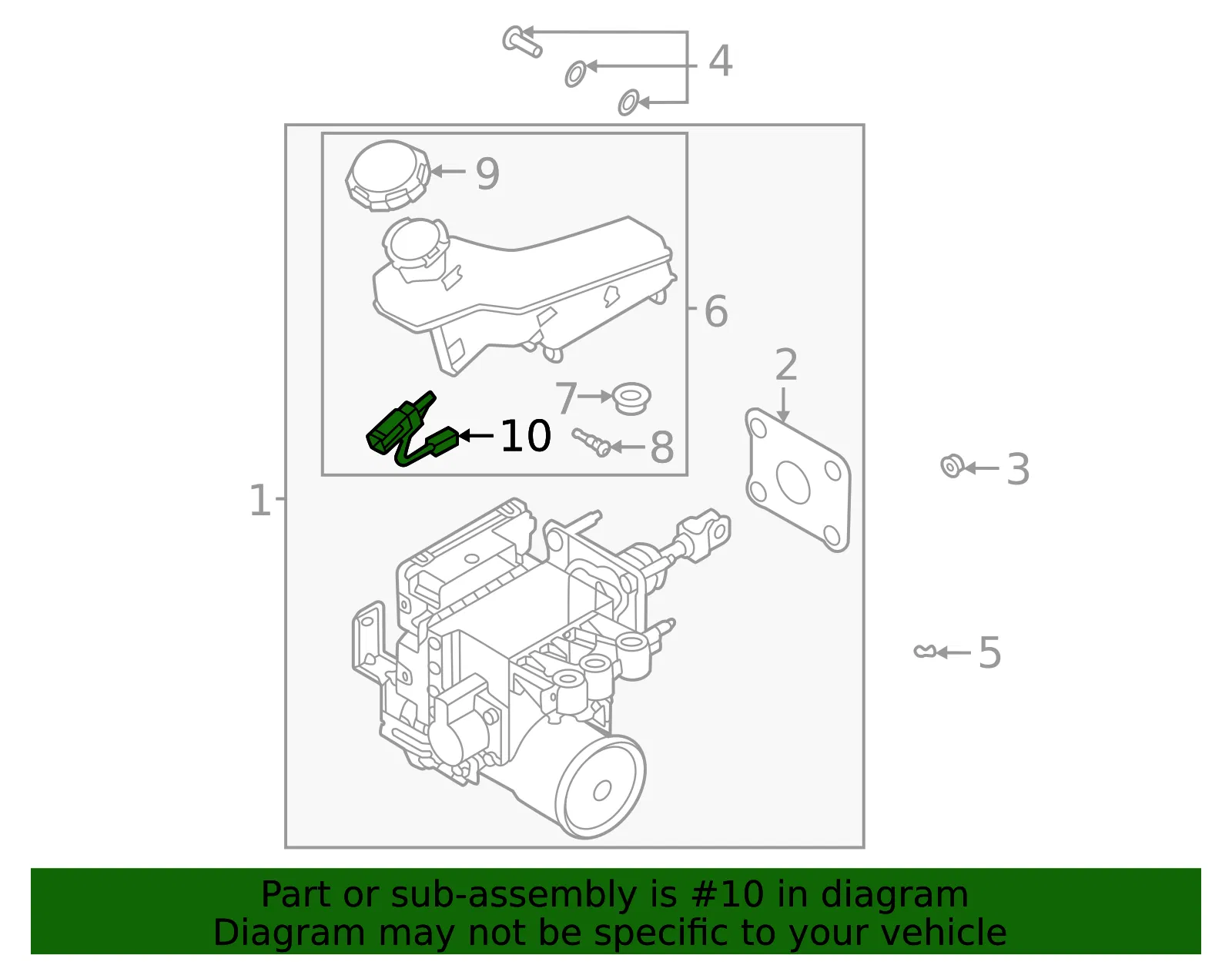 Brake Fluid Level Sensor - Kia (58535-G9000) - view 2