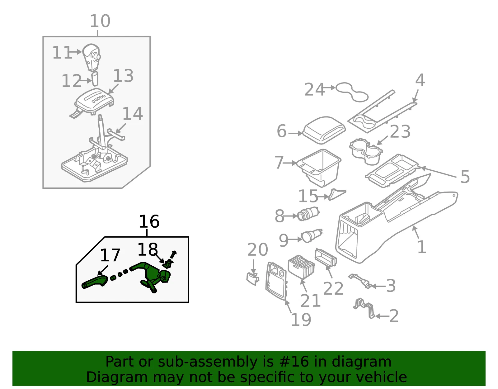 Park Brake Handle - Kia (59710-3E000GW) - view 2