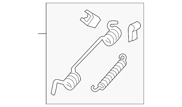 Park Brake Shoes Retainer Kit - Ford (5C3Z-2069-AA) - view 3